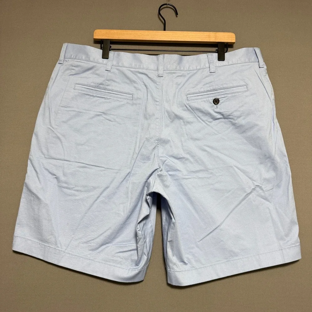 J. Crew Chino Shorts Mens 38 Light Blue Cotton Preppy Classic Nautical Summer